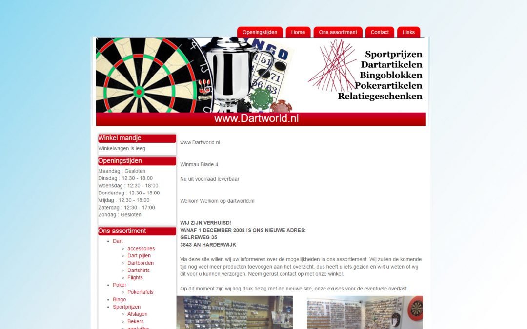 WordPress Werkzaamheden: Joomla > WordPress migratie Dartworld.nl