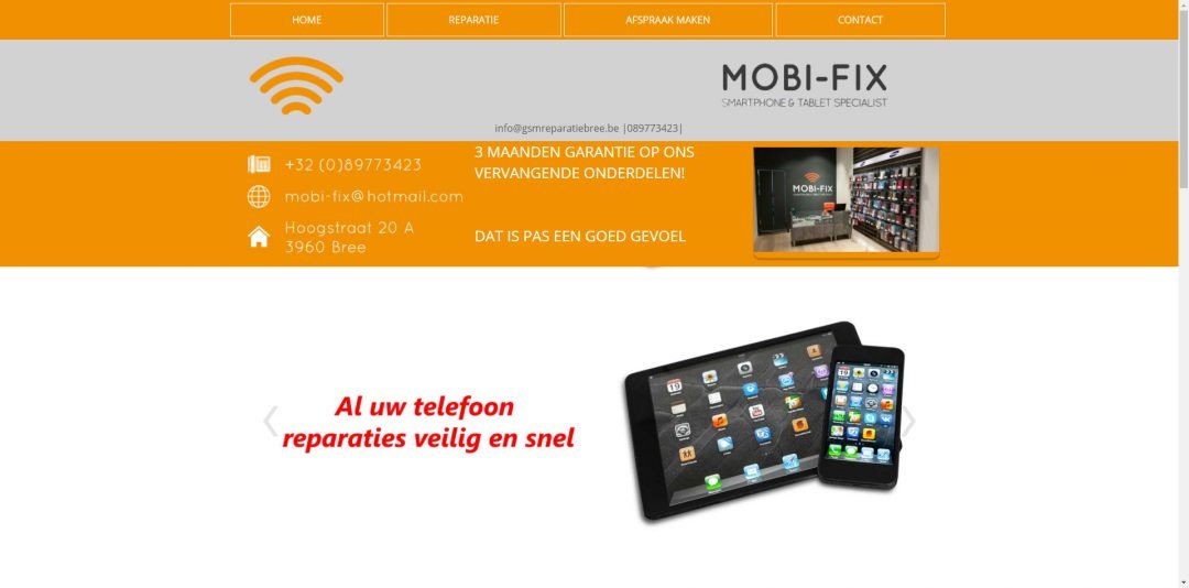 Webdesign: GSM Reparatie Bree