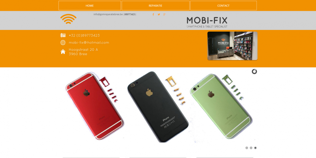 Webdesign: GSM Reparatie Bree Belgie