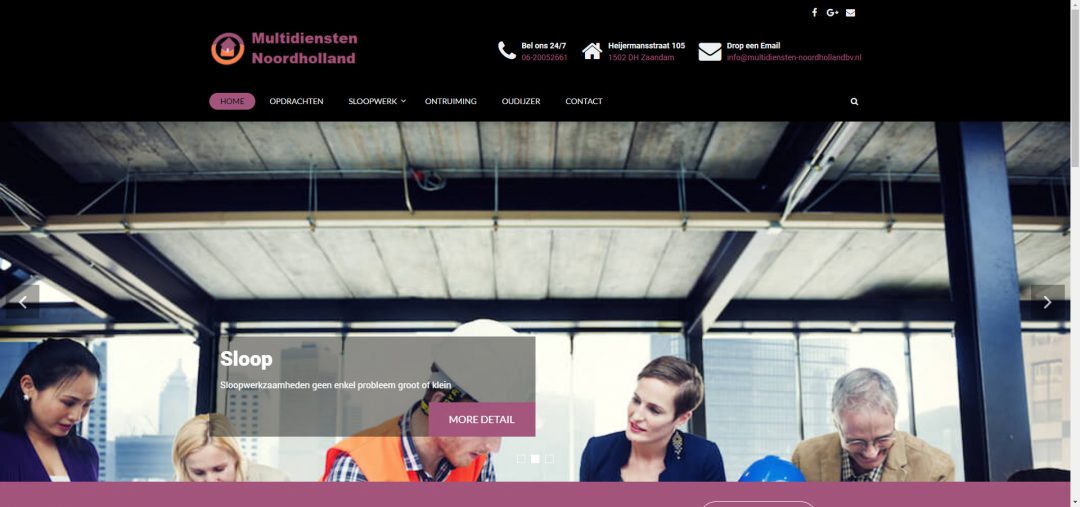 Webdesign: Multidiensten Noordholland