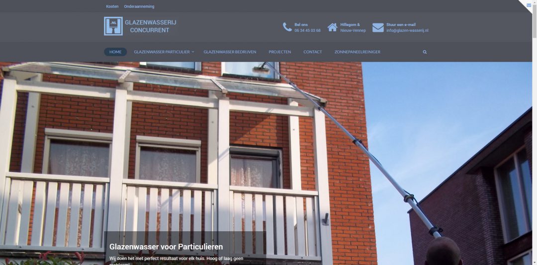 Webdesign: Glazen-wasserij.nl