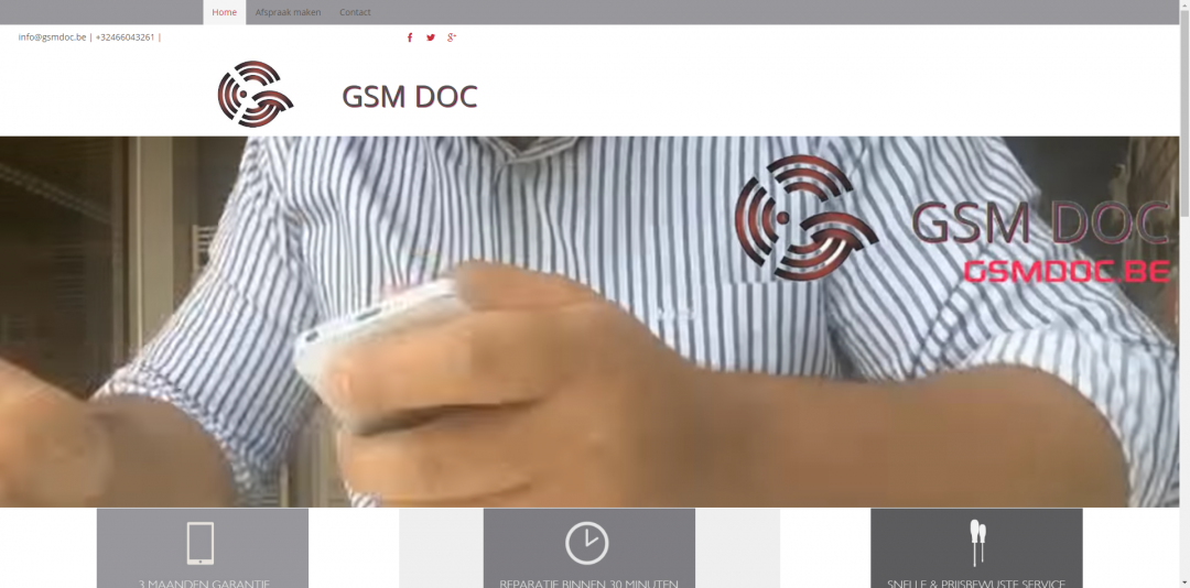 Webdesign: GSM Doc Belgie