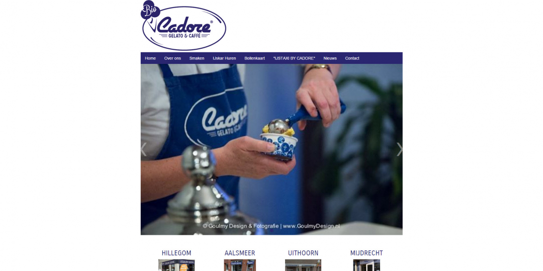 Webdesign: Ijssalon Cadore
