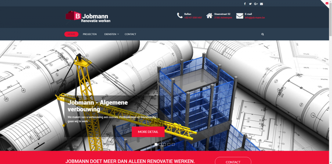Webdesign: Job-mann Belgie