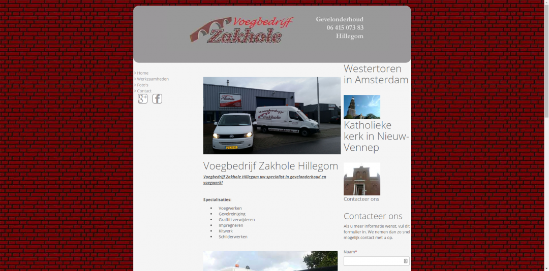 Webdesign: Voegbedrijf Zakhole