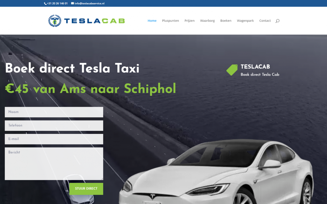 Webdesign en SEO: Tesla Taxi Service