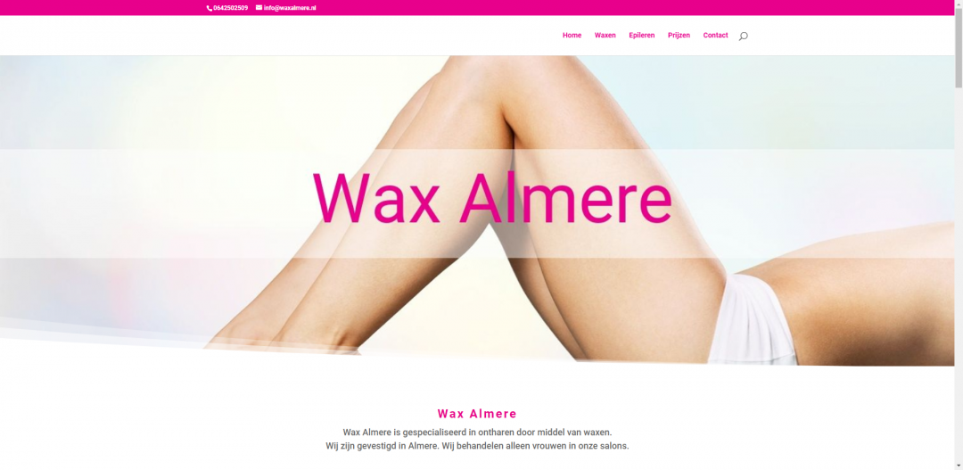 Webdesign: Wax Almere