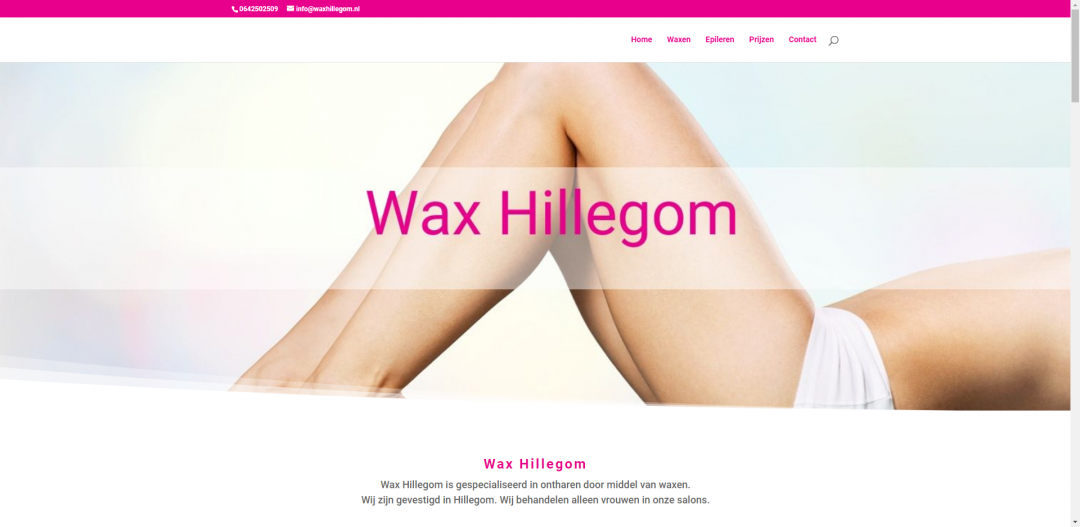 Webdesign: Wax Hillegom