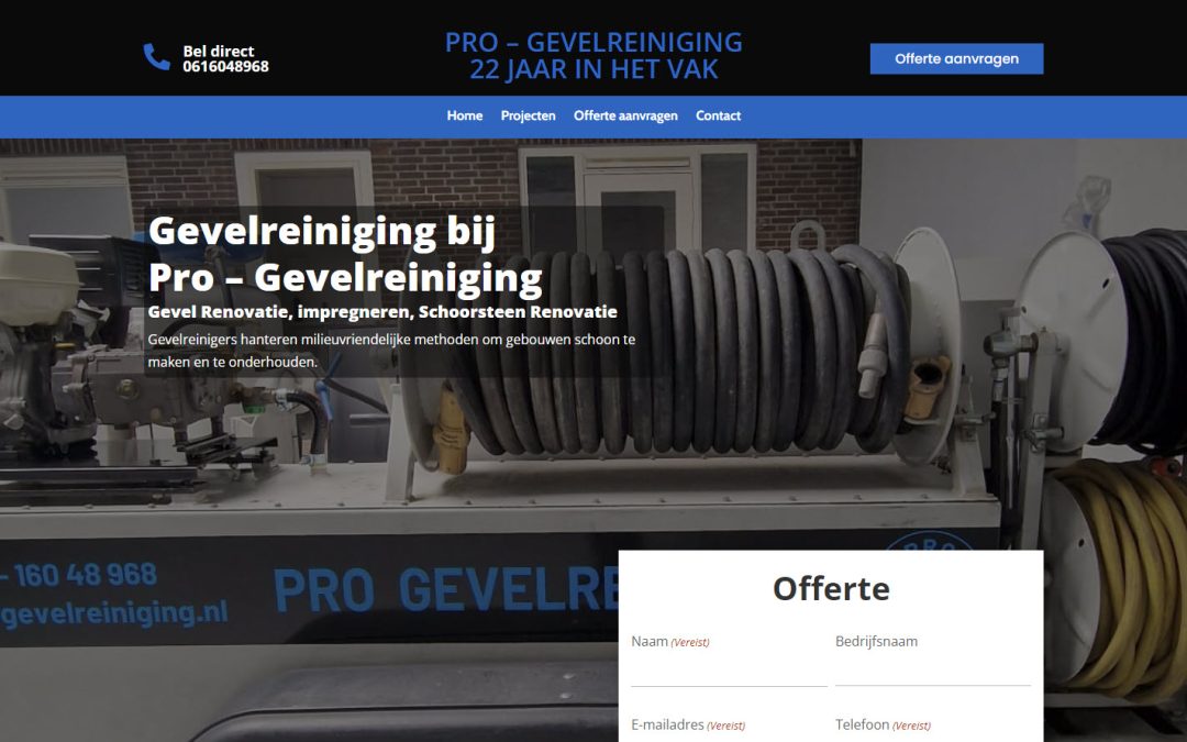 Webdesign: pro-gevelreiniging.nl
