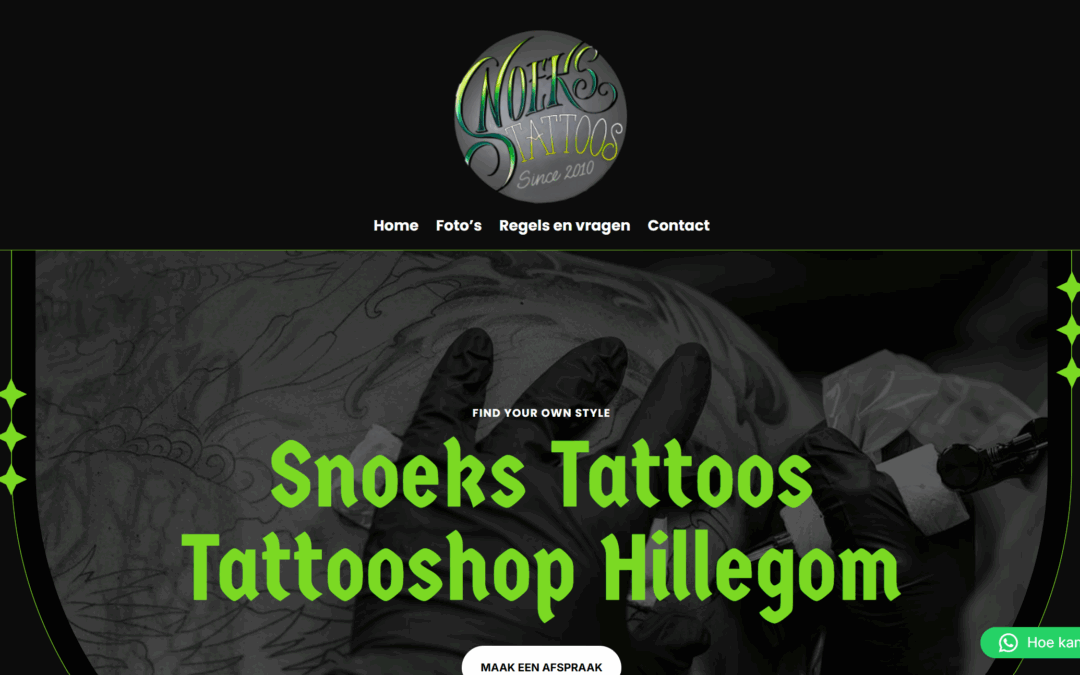 Webdesign: snoeks-tattoos-hillegom.nl